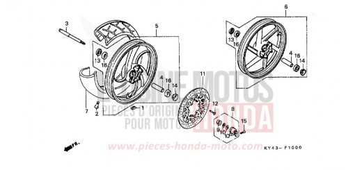 ROUE AVANT NSR125RM de 1991